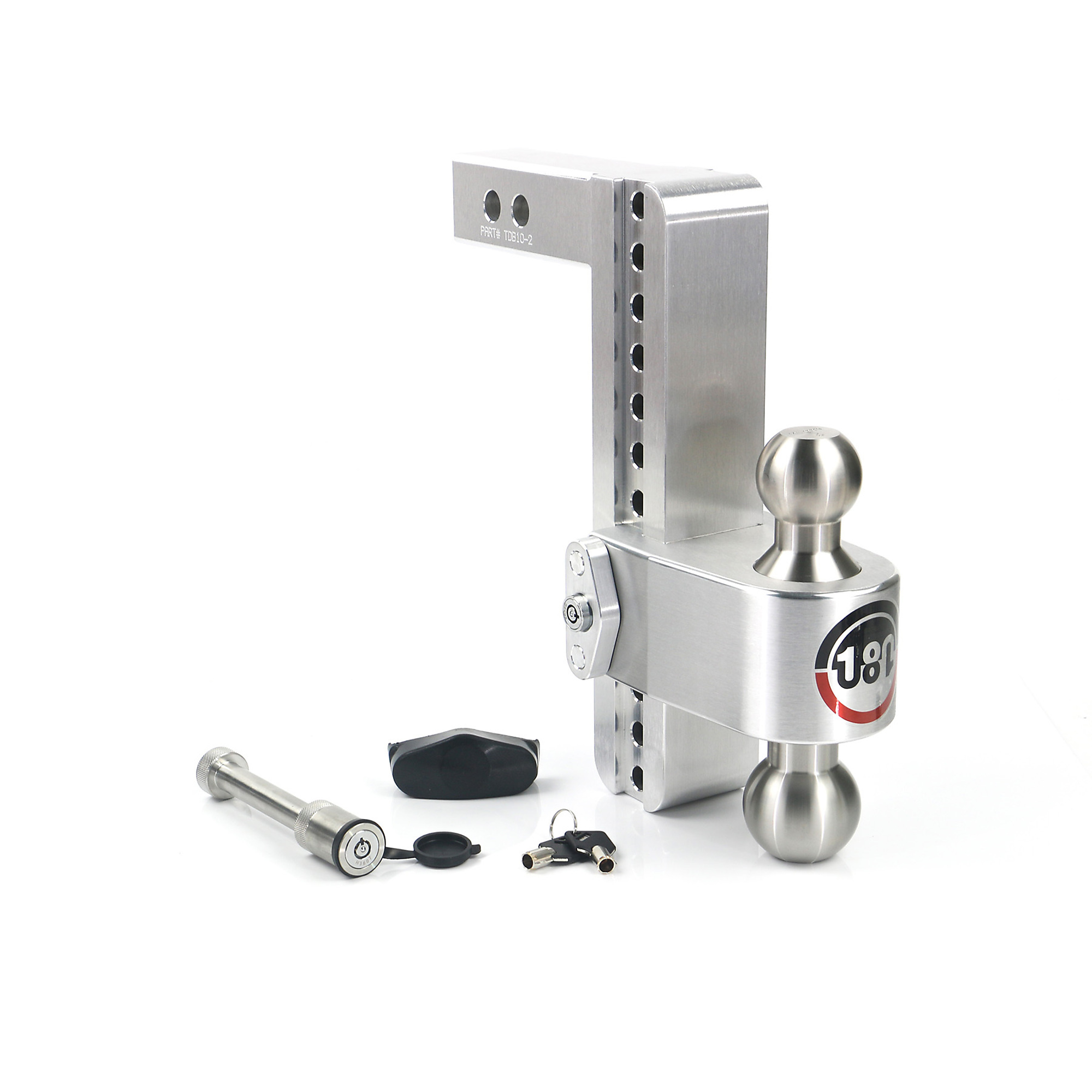 Weigh Safe 180 Turnover Ball Hitch - 10in. Drop, 2in. Shank, 12500-Lb. Capacity, Stainless Steel Tow Balls, Model# LTB10-2-KA